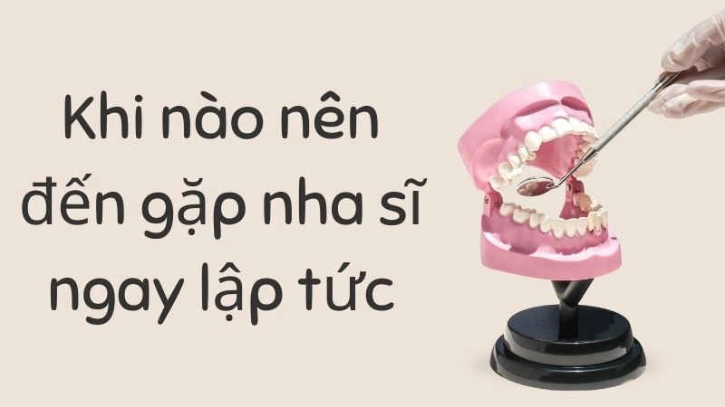Khi nào nên đến gặp nha sĩ ngay lập tức