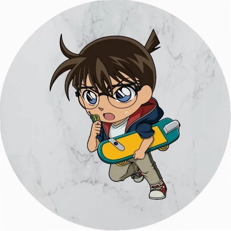 Ảnh conan chibi cute cầm micro hát rất say sưa