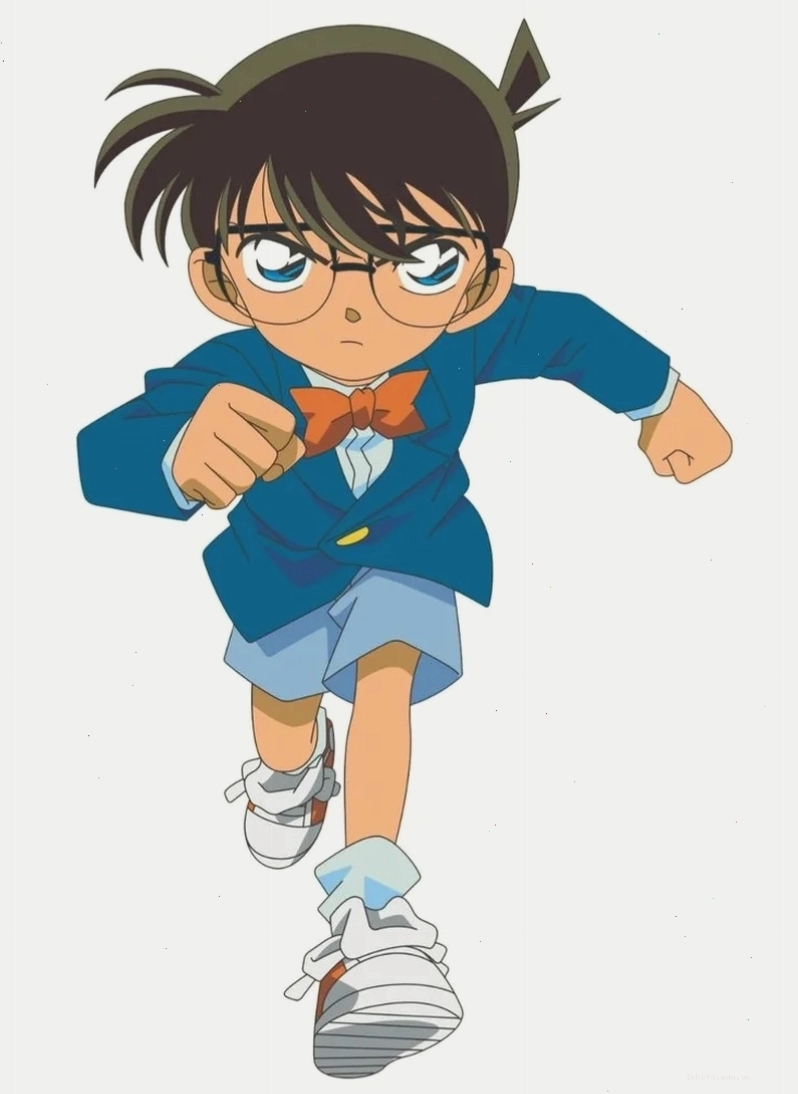 Ảnh conan chibi cute đứng nắm tay quyết tâm mạnh mẽ