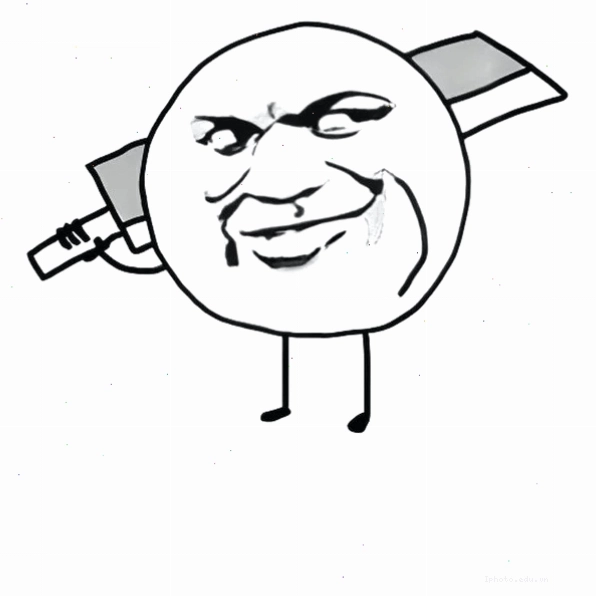 Ảnh meme cầm dao biểu cảm hài hước
