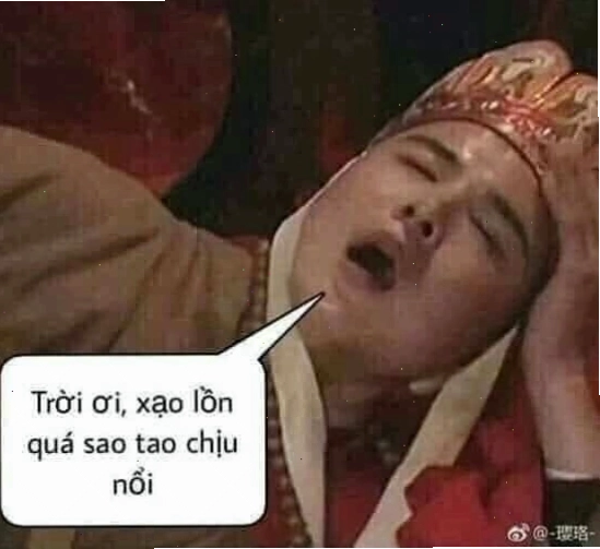 Ảnh meme Đường Tăng niệm chú với biểu cảm khó chịu