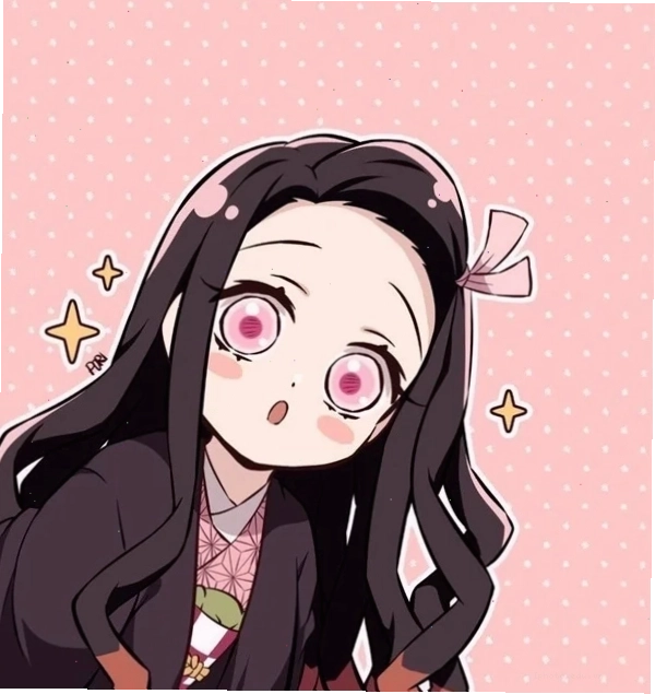 Ảnh Nezuko chibi dễ thương đang cầm bánh quy