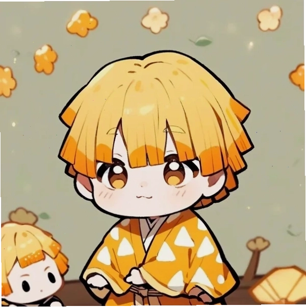 Anime Zenitsu chibi đáng yêu