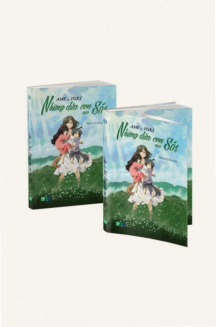 Bìa sách light novel Ame và Yuki Những Đứa Con Của Sói