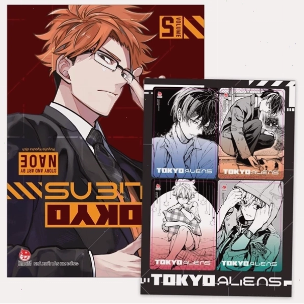 Bìa tập 5 của manga Tokyo Aliens với hình ảnh nhân vật ấn tượng