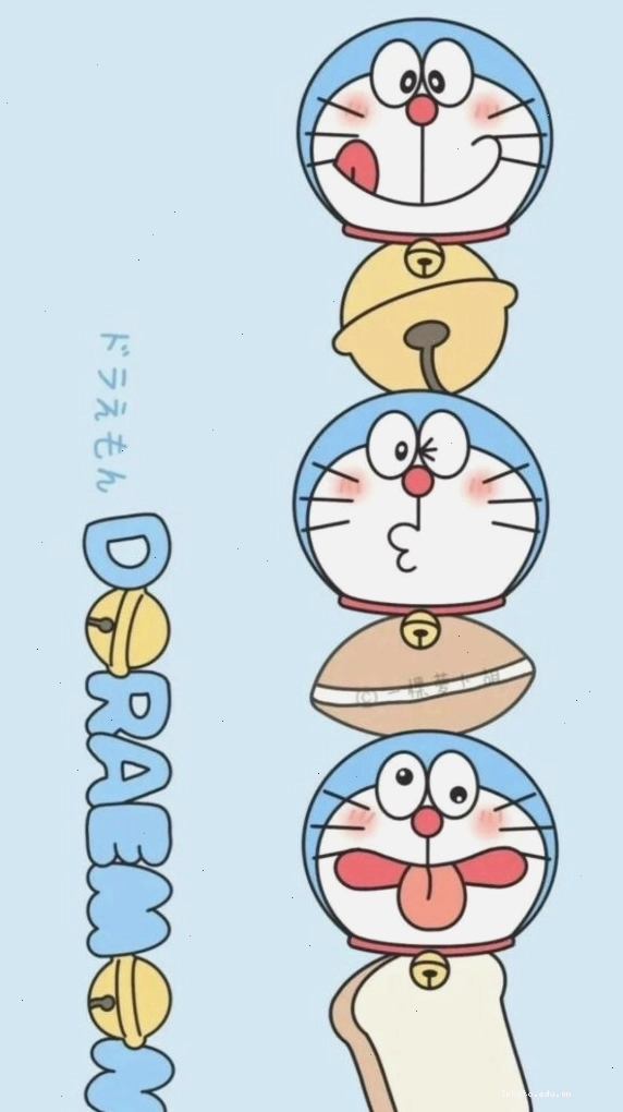 Biểu cảm Doraemon dễ thương xếp dọc