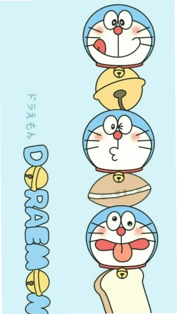 Biểu cảm Doraemon dễ thương xếp dọc, tràn ngập niềm vui
