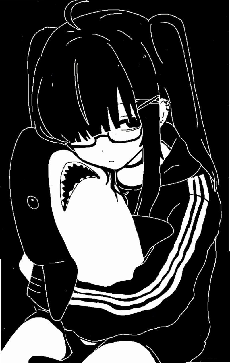 Bộ sưu tập ảnh anime trắng đen đa dạng