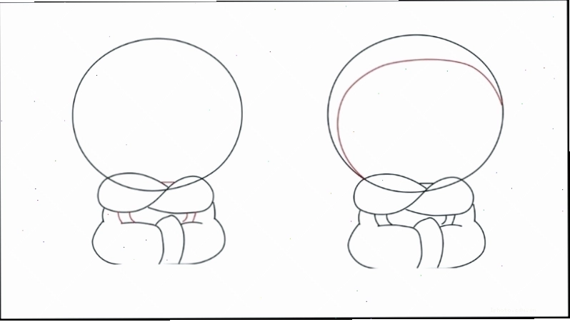 Bước 3: Thêm túi thần kỳ và đường viền mặt cho Doraemon
