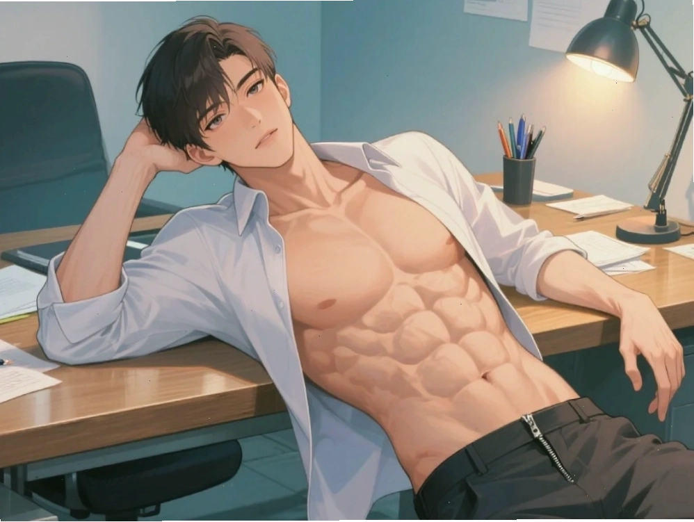 Chàng trai anime với cơ bắp 6 múi săn chắc và vẻ ngoài nam tính