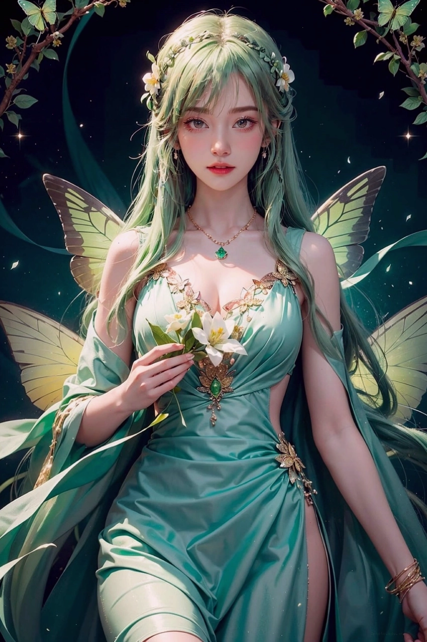 Cô gái anime chibi dễ thương với mái tóc hồng nổi bật