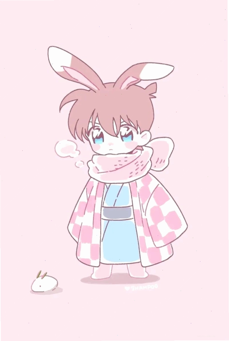 Conan chibi đáng yêu với đôi mắt to tròn