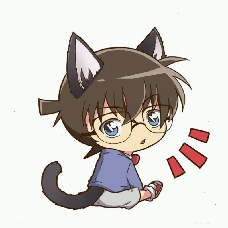 Conan chibi dễ thương với nụ cười tươi tắn