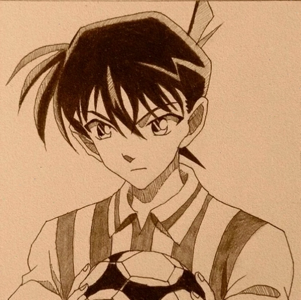 Conan Chibi ngồi suy tư