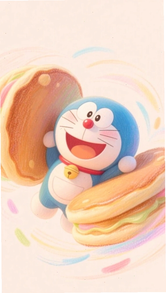 Doraemon chibi măm măm bánh rán ngon tuyệt