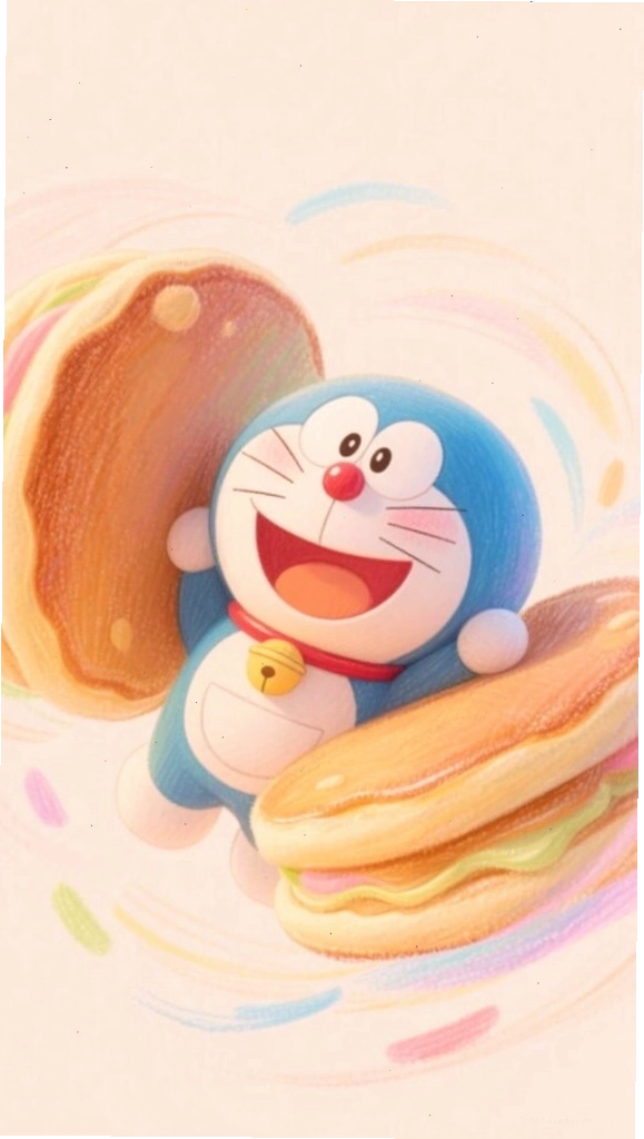 Doraemon chibi măm măm bánh rán ngon tuyệt