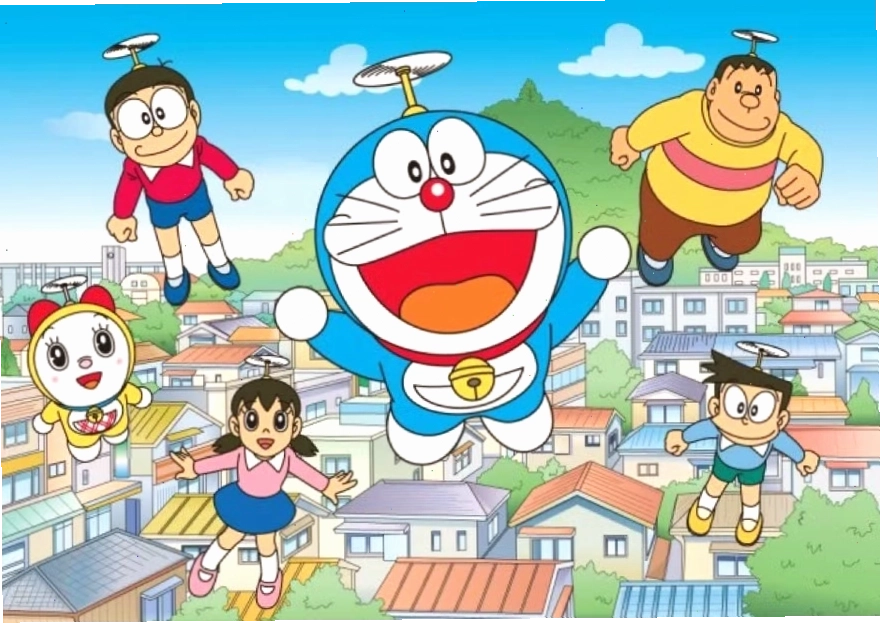 Doraemon, chú mèo máy màu xanh đặc trưng