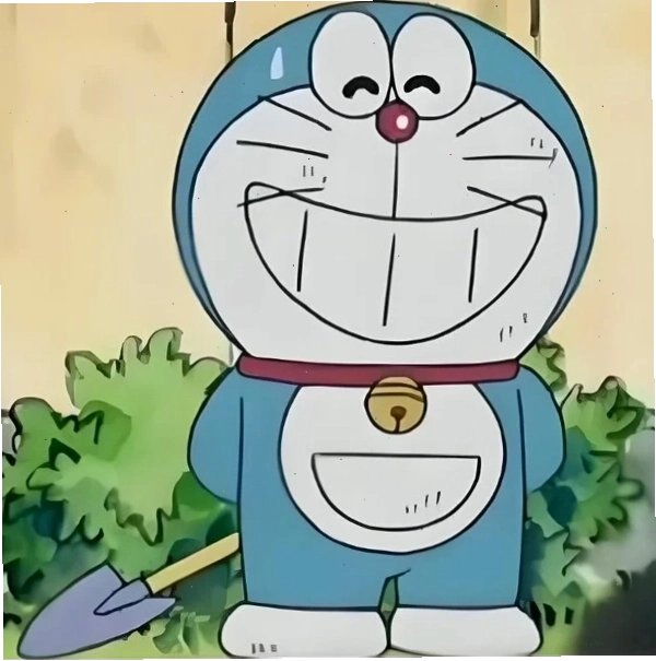 Doraemon cười tươi vui vẻ