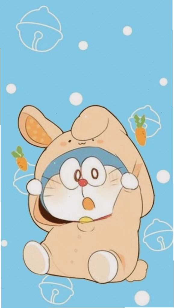 Doraemon đáng yêu trong trang phục thỏ con