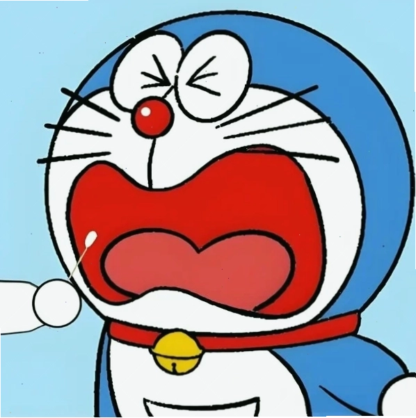 Doraemon đưa tay ra hiệu 