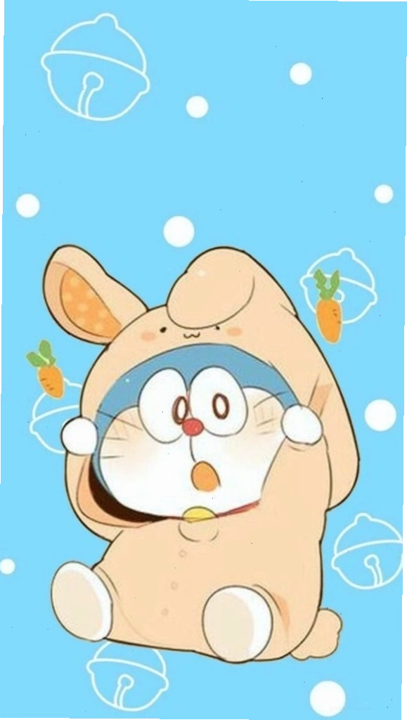 Doraemon hóa trang thành thỏ con đáng yêu