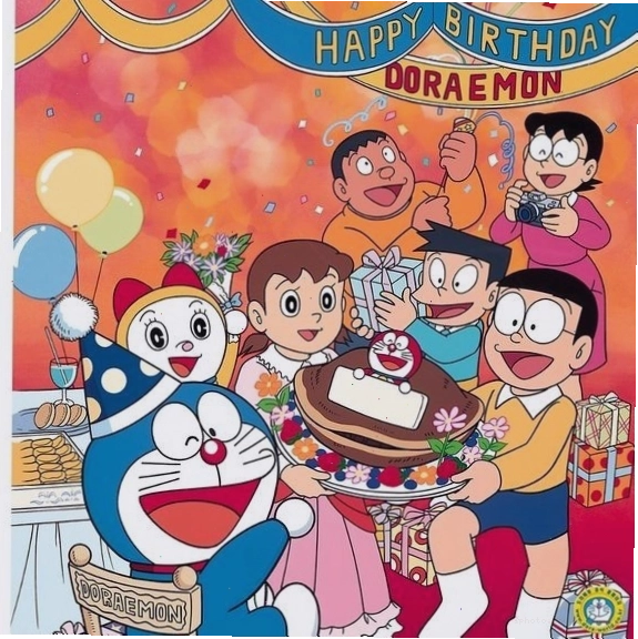 Doraemon và Nobita cùng nhau cười