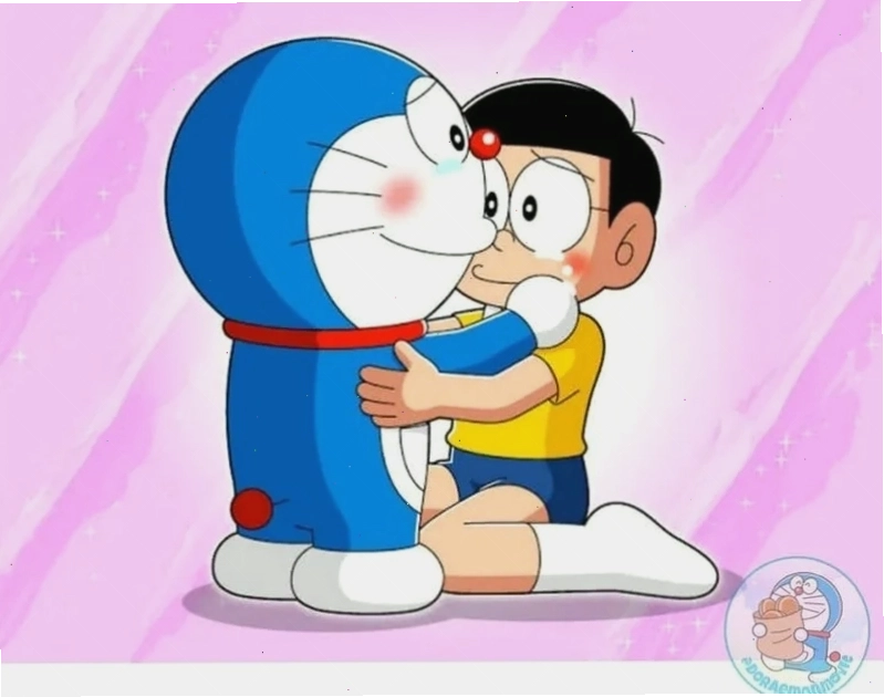 Doraemon và Nobita trong một cảnh phim phiêu lưu