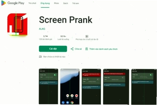 Giao diện ứng dụng App Screen Prank