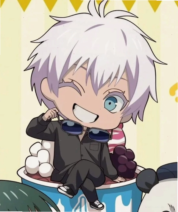 Gojo Satoru 4K chibi, thể hiện thần thái ngầu
