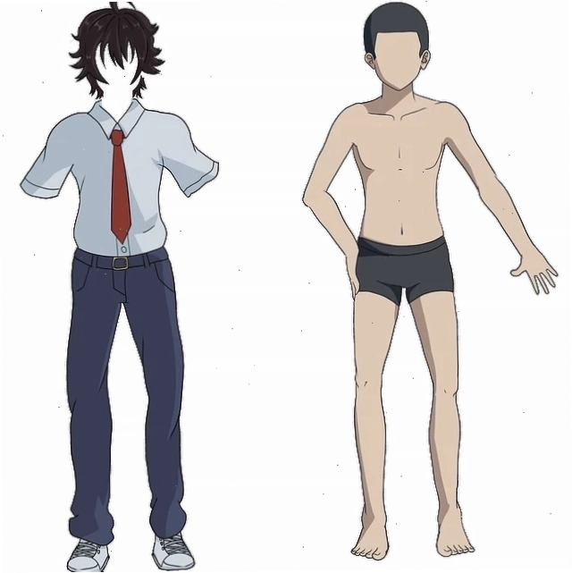 Hai cô cậu học trò anime trong đồng phục