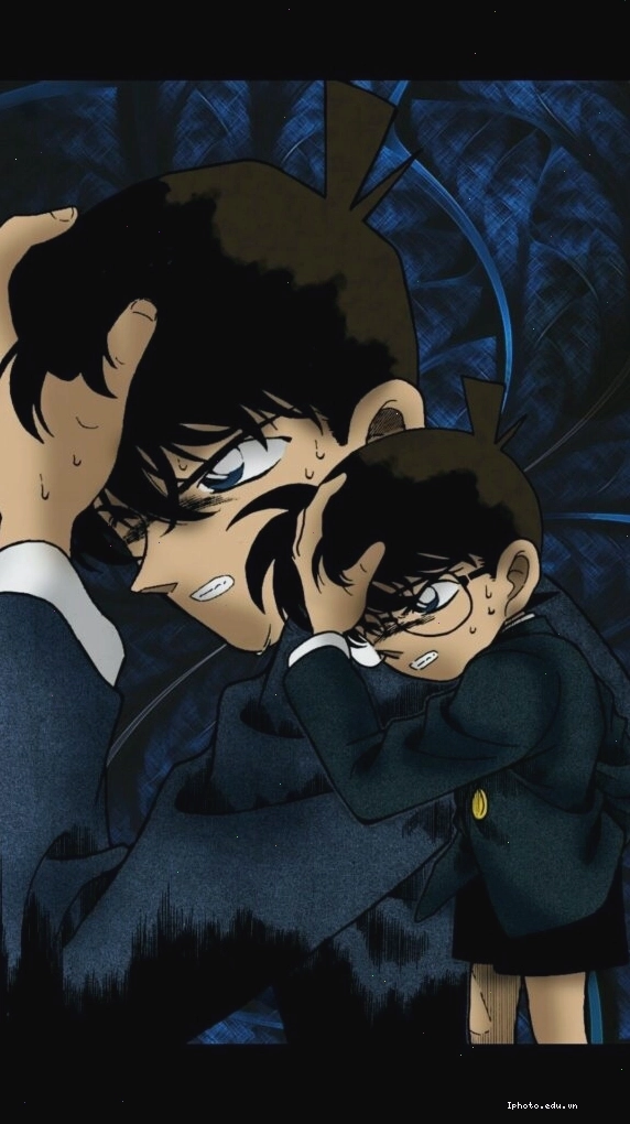 Hình ảnh Conan và Shinichi sánh vai đầy cảm xúc