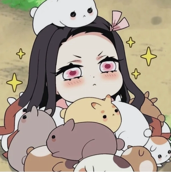 Hình ảnh Nezuko chibi dễ thương với đôi mắt to tròn