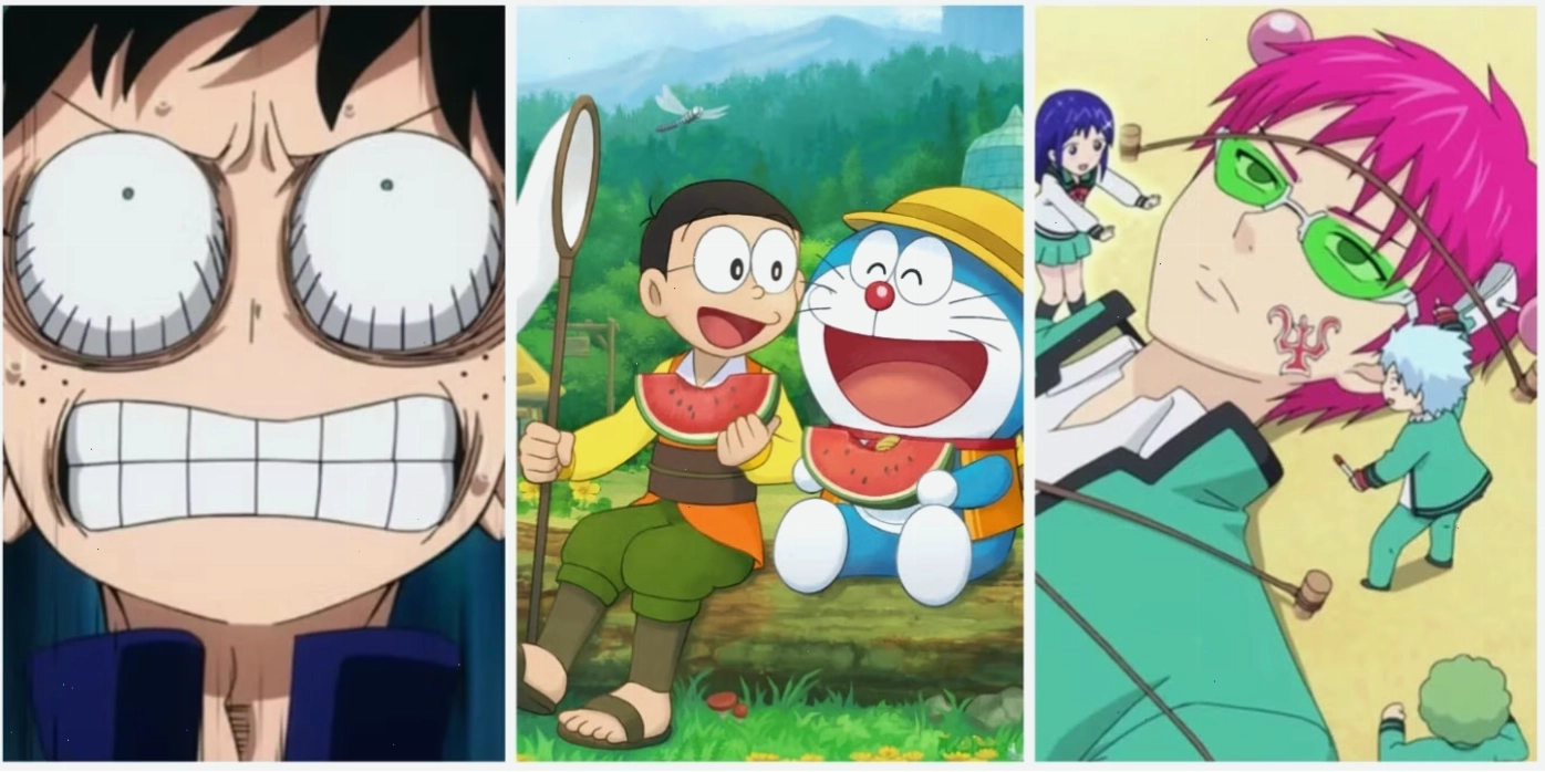 Hình ảnh nhân vật Doraemon và Nobita bên cạnh các nhân vật anime khác