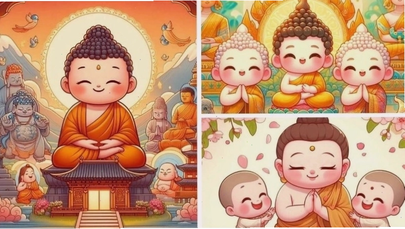 Hình ảnh phật chibi đáng yêu