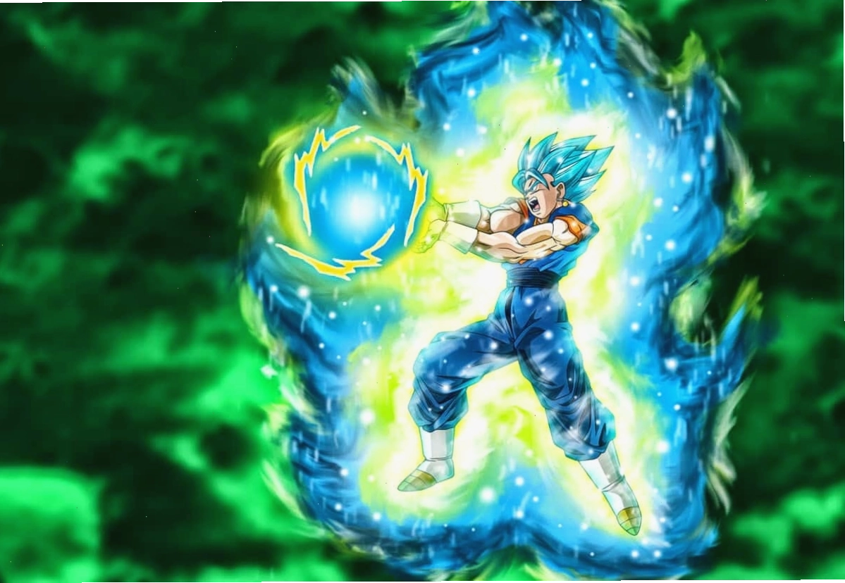 Hình ảnh Songoku cấp cuối với hào quang năng lượng mạnh mẽ