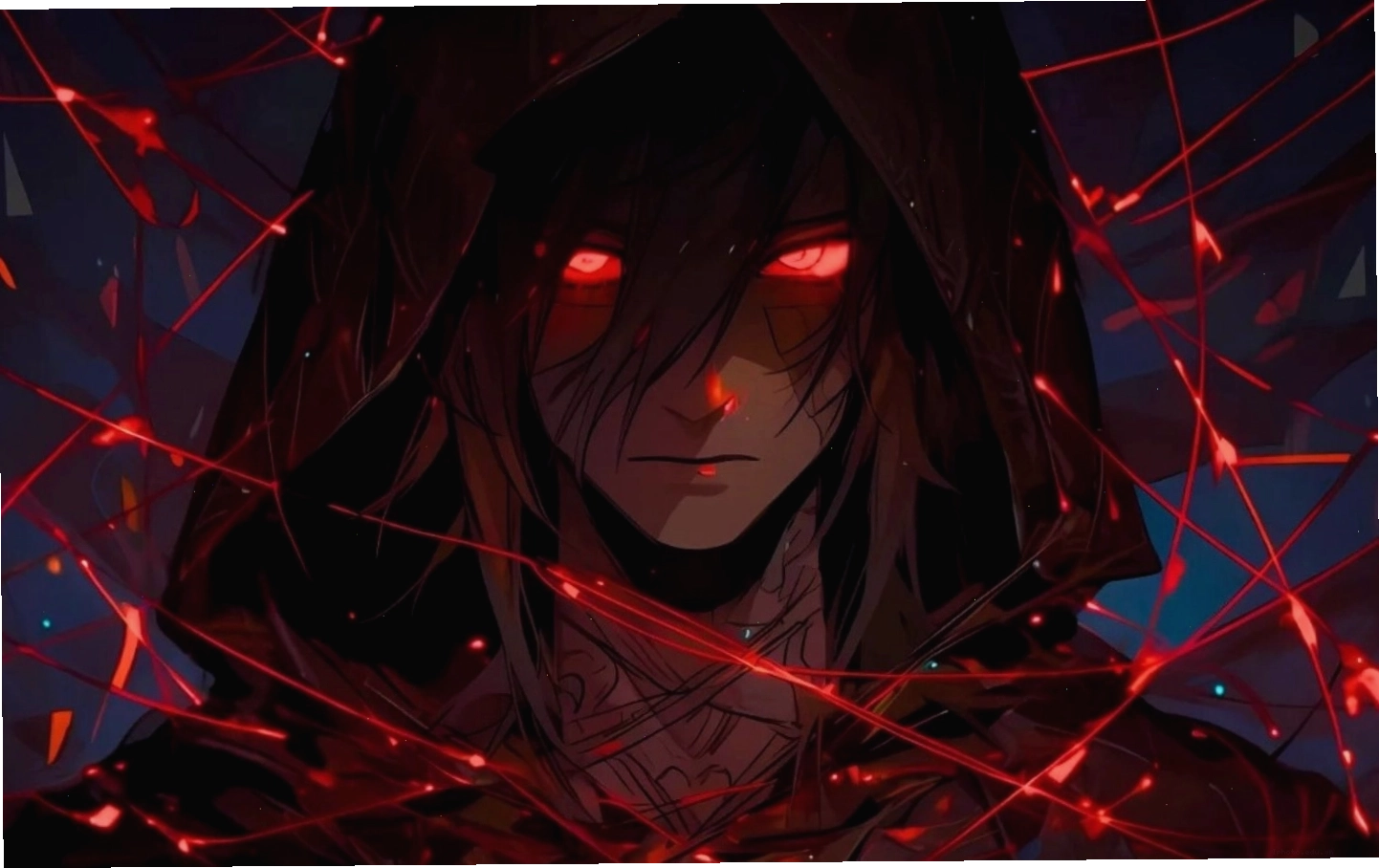 Hình nền anime ma mị, lạnh lùng với đôi mắt bí ẩn