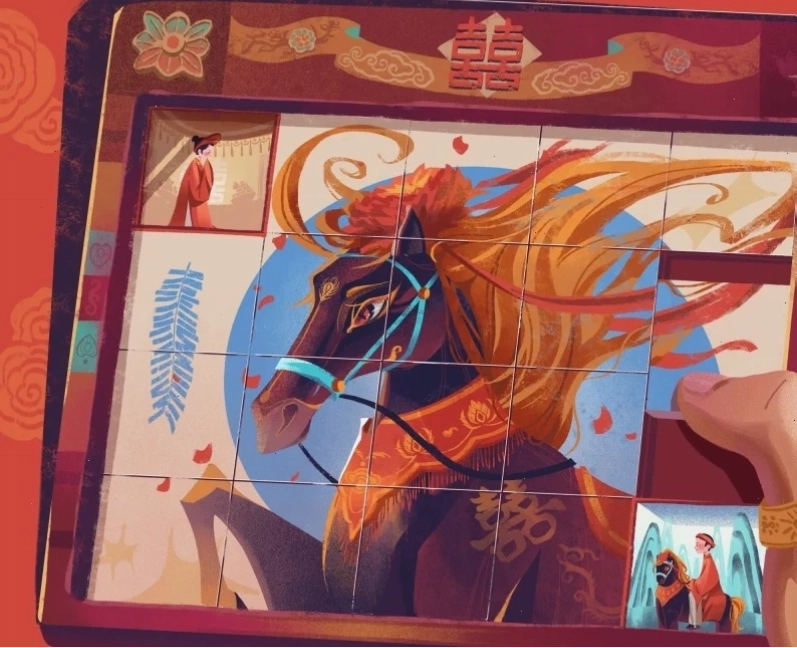 Hình nền con ngựa gắn thiết kế với boardgame