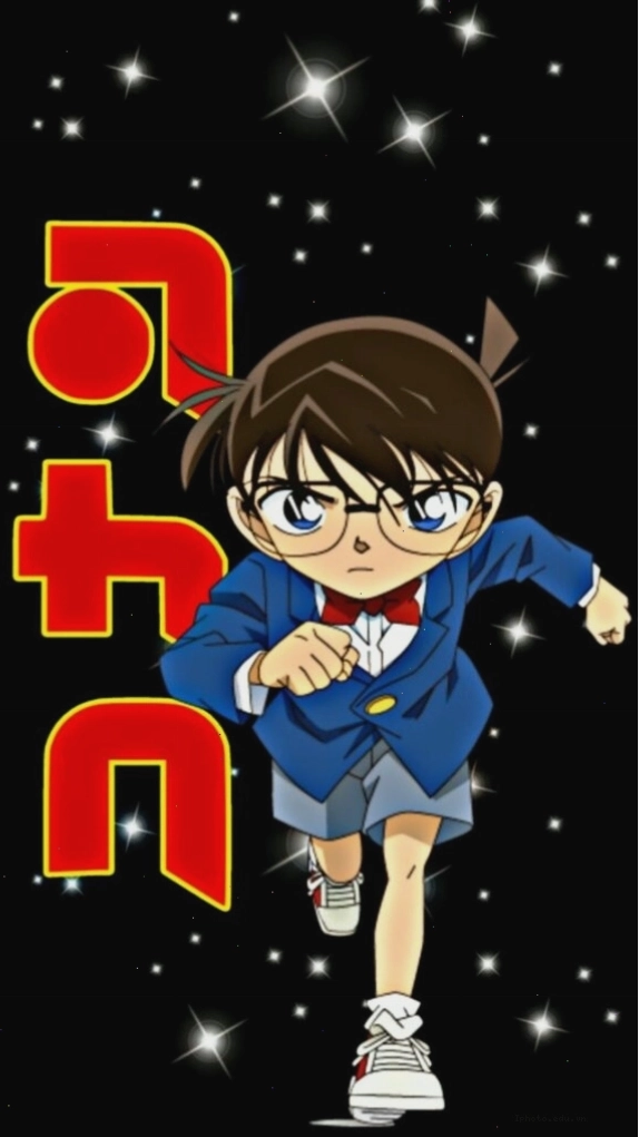 Hình nền Conan chibi với biểu cảm đáng yêu