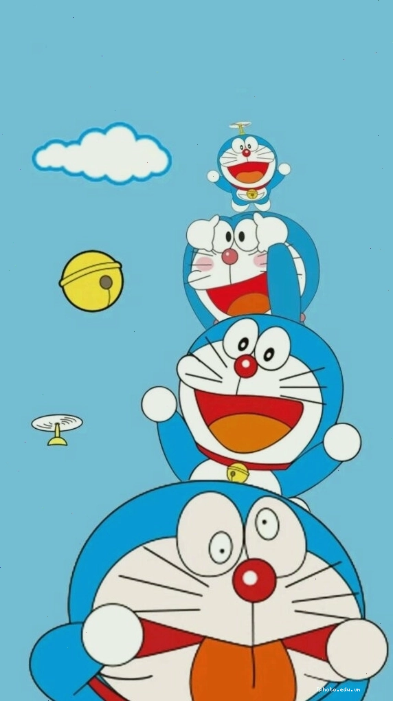 Hình nền Doraemon và Nobita chibi thân thiết