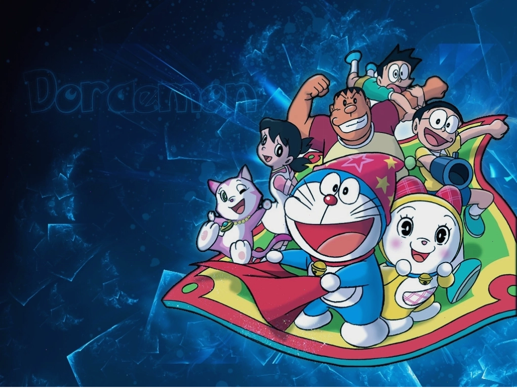 Hình nền Doraemon với cảnh phim hoạt hình