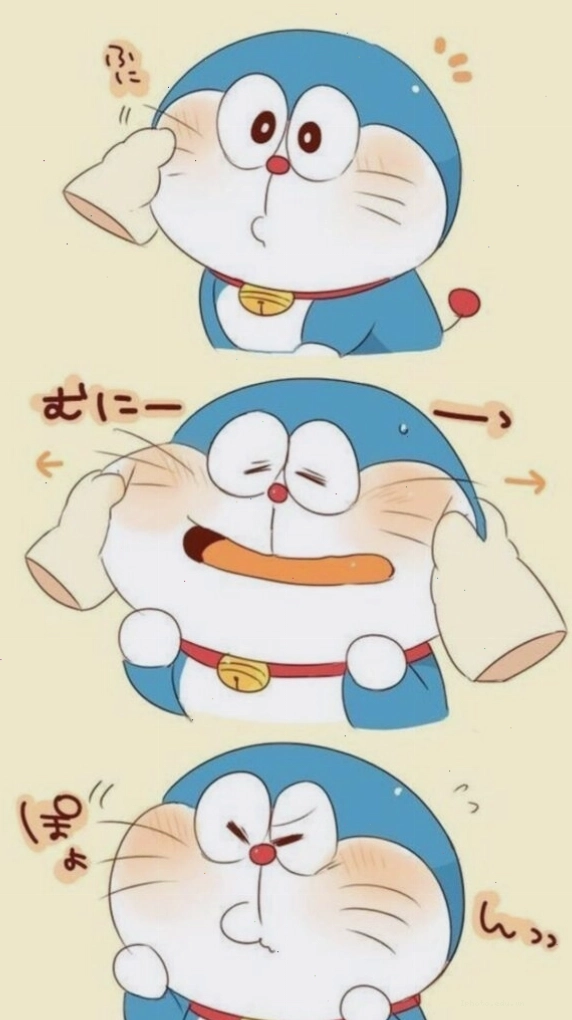 Hình nền Doraemon với đôi má phúng phính đáng yêu