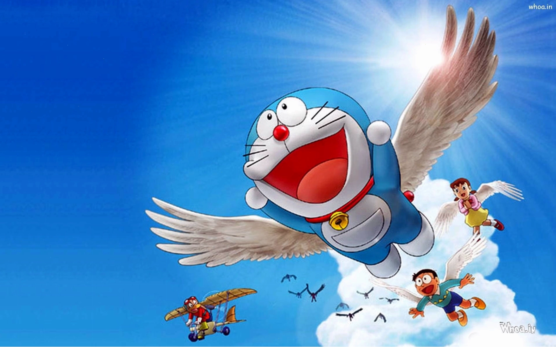 Hình nền Doraemon với nhiều bảo bối kỳ diệu