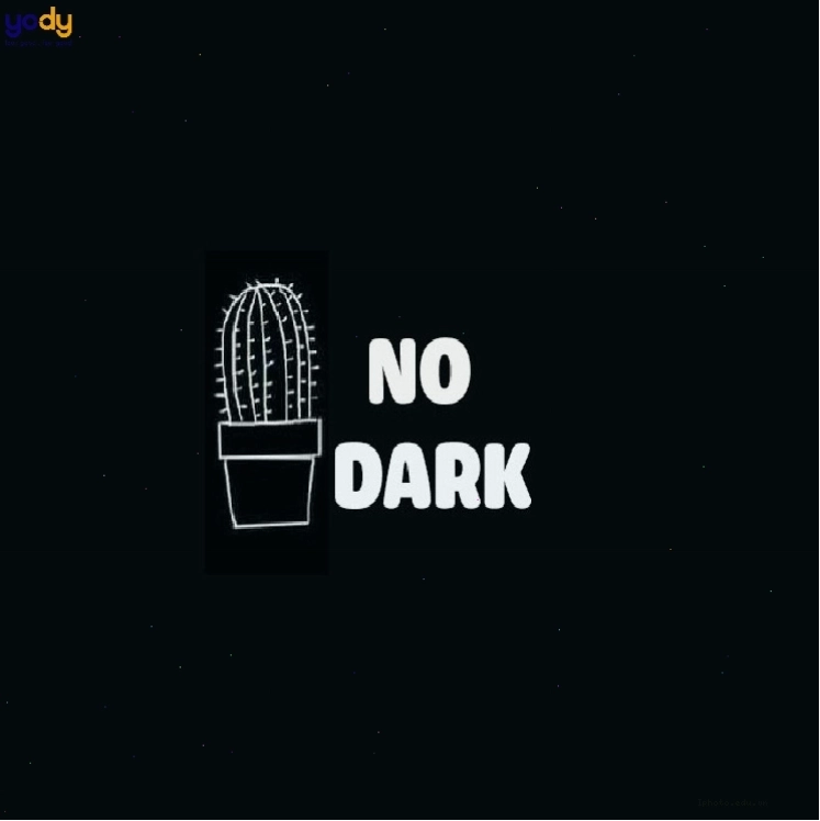 Hình nền màu đen có chữ No Dark