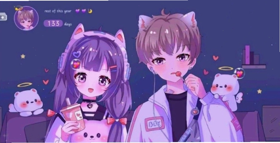 Hình nền máy tính Anime cặp đôi nhân vật