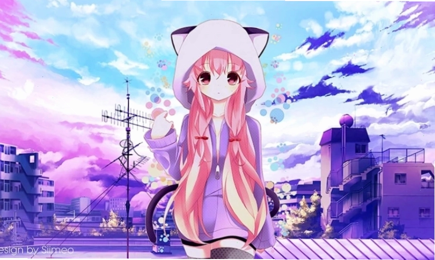 Hình nền máy tính Anime phong cảnh thiên nhiên hùng vĩ
