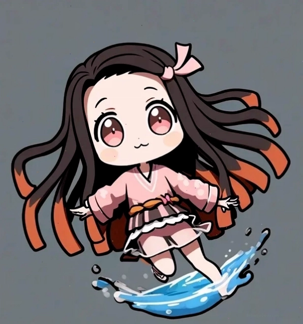 Hình nền Nezuko chibi 4K sắc nét