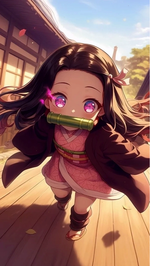 Hình nền Nezuko chibi đẹp cho máy tính