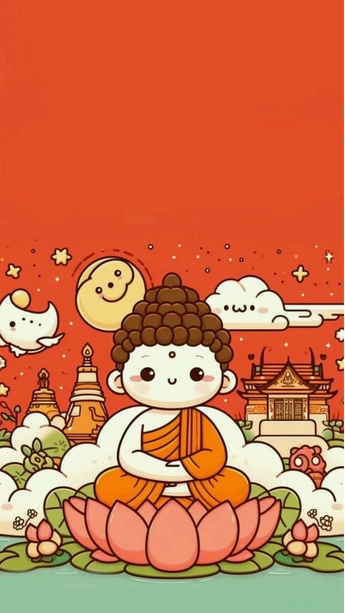 Hình nền phật chibi độc đáo