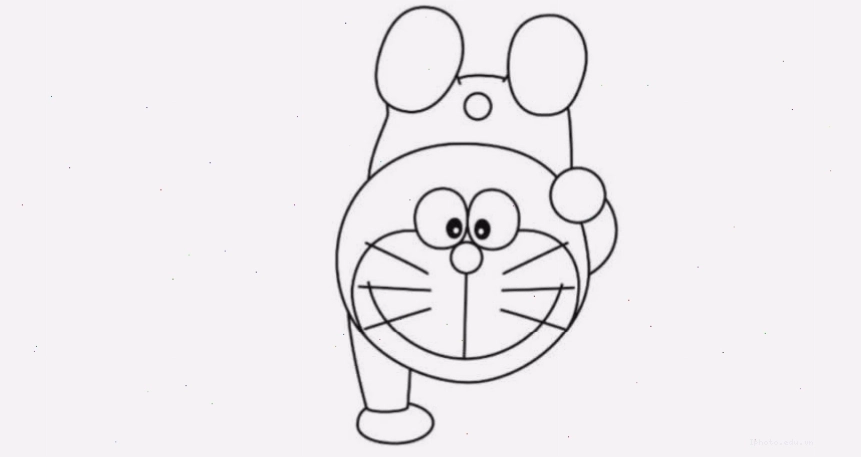 Hình vẽ Doraemon chibi cute