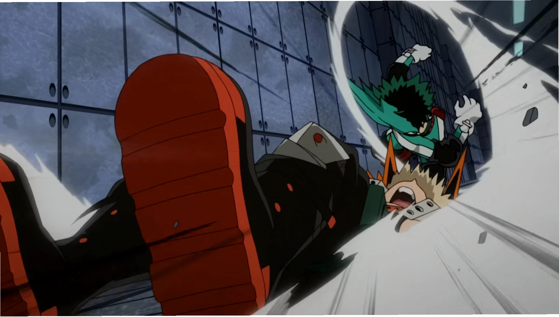 Izuku Midoriya đối đầu với Katsuki Bakugou